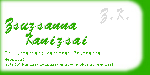 zsuzsanna kanizsai business card